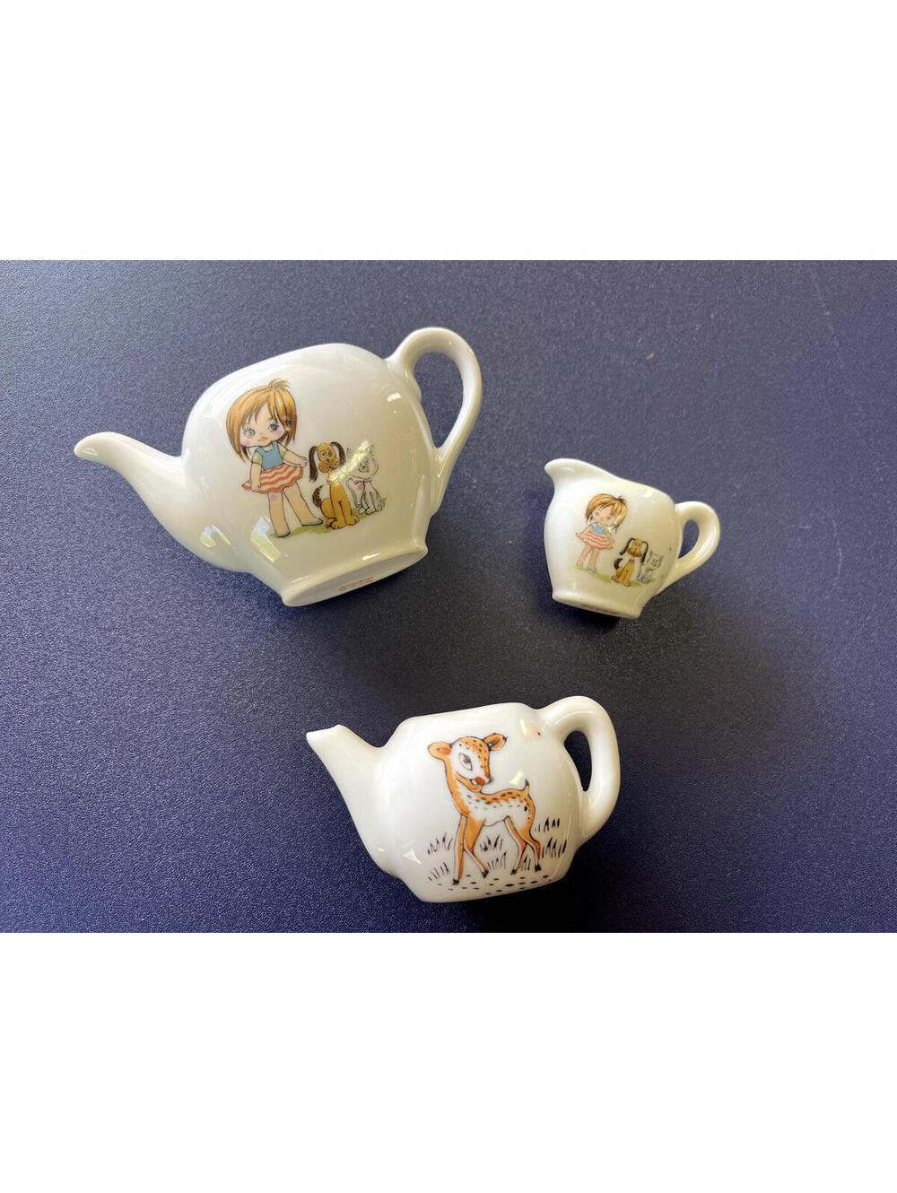 Vintage Mini Toy Teapot Set - Denver Collectibles - made in Japan